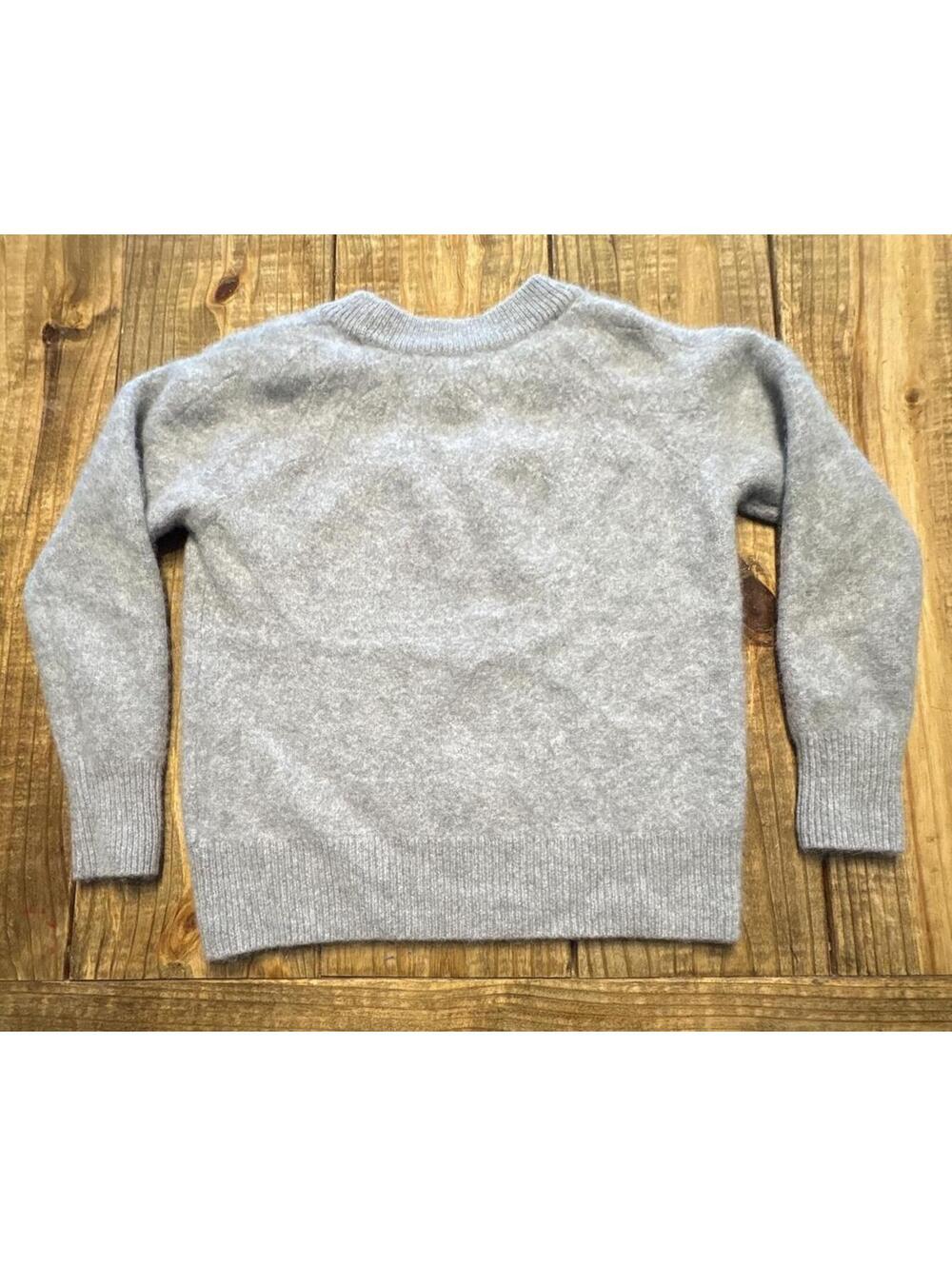 Saks Fifth Avenue Gray Cashmere Sweater Size Large 10 12 Girls Kids youth soft - Picture 3 of 3